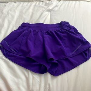 Purple lulu lemon shorts, size 4, never worn